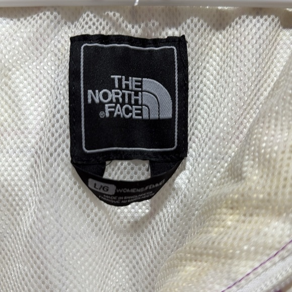 The North Face Women’s Plaid Hooded Jacket White Pink Purple Size Large - Picture 3 of 8